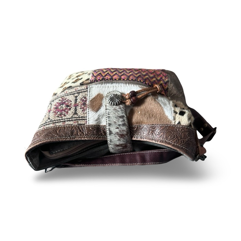 Myra Bag Patch work Peruvian brown shoulder bag (… - image 8